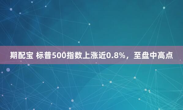 期配宝 标普500指数上涨近0.8%，至盘中高点