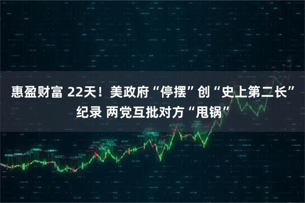 惠盈财富 22天！美政府“停摆”创“史上第二长”纪录 两党互批对方“甩锅”