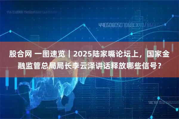 股合网 一图速览｜2025陆家嘴论坛上，国家金融监管总局局长李云泽讲话释放哪些信号？